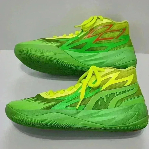 Puma Mens LaMelo Ball Nickelodeon Lace-Up Slime Lime Green Sneakers, sz 6 - Picture 6 of 16